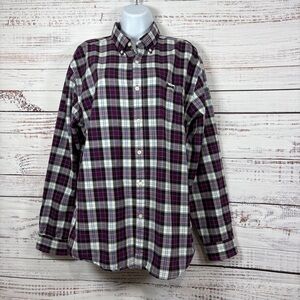 Le Tigre Purple Plaid Flannel Long Sleeve Shirt